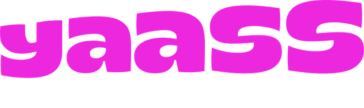 Yaass casino logo white