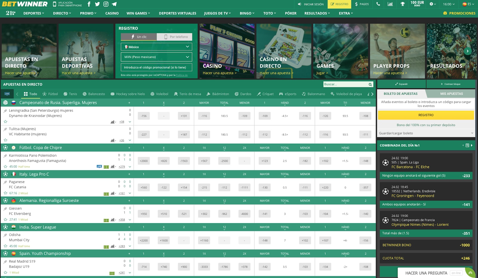 Betwinner apuestas deportivas