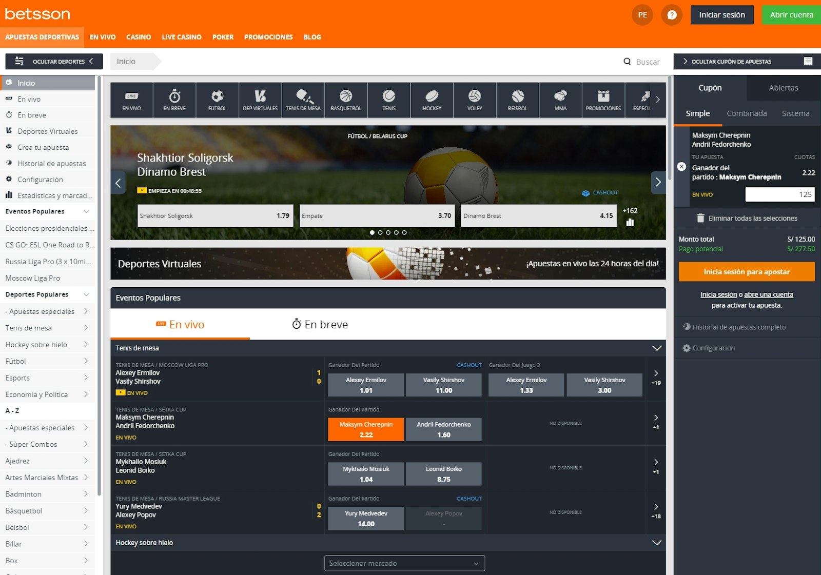 Betsson Apuestas Deportivas
