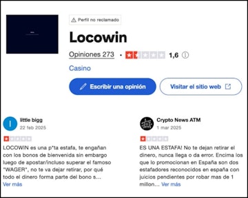 Locowin trustpilot